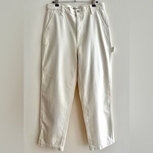 Madewell Baggy Straight Cargo Pants, Size 28, Antique Cream